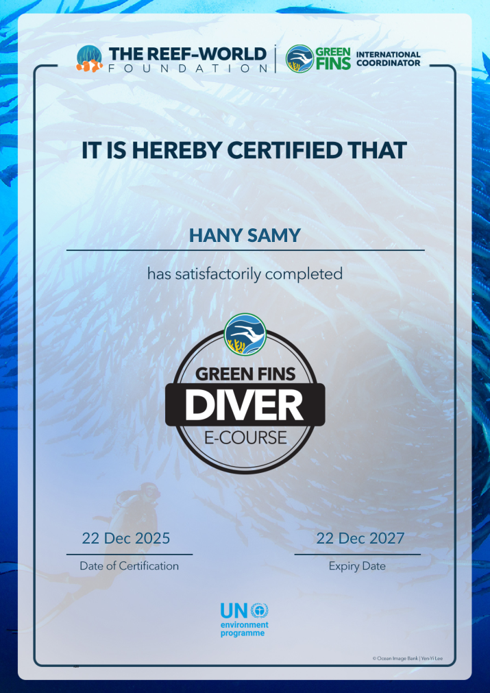 Green Fins certificate