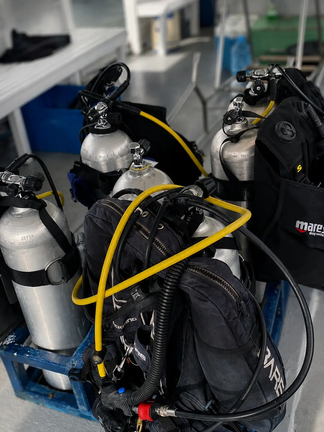 Prepared diving equipment